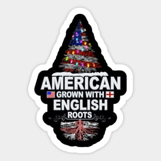 Christmas Tree  American Grown With English Roots - Gift for English From England Sticker